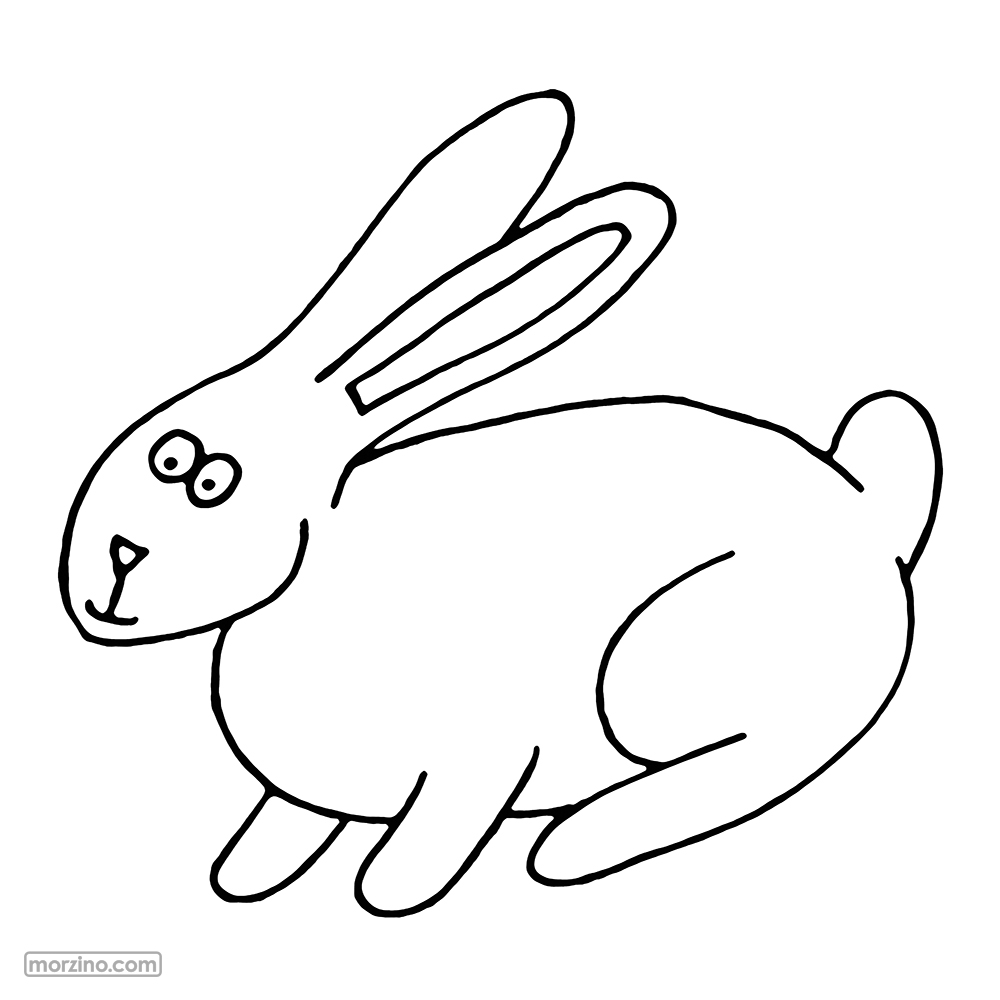 Ausmalbild: Hase