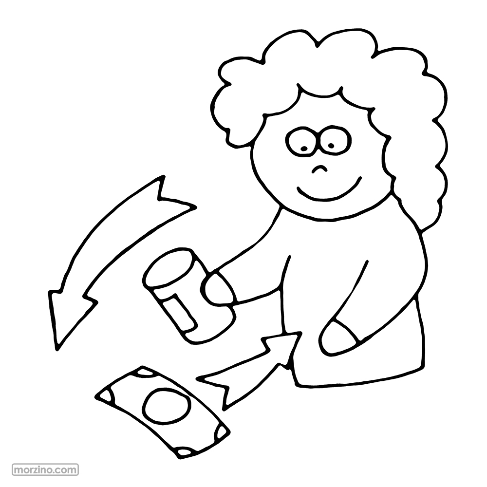 Ausmalbild: Ich verkaufe