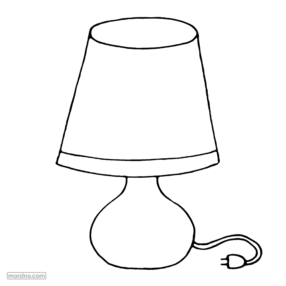 Ausmalbild: Lampe