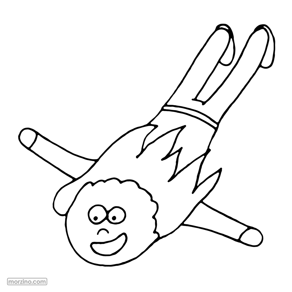 Ausmalbild: Ich fliege