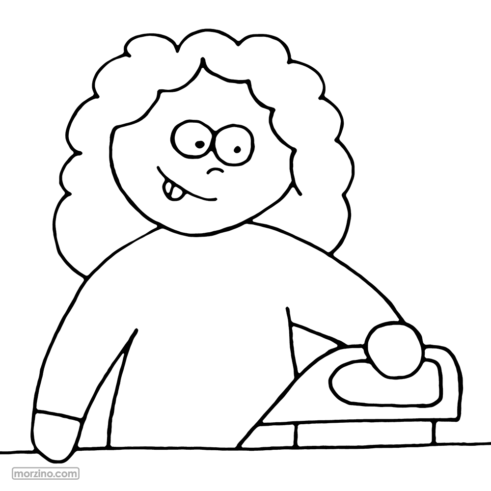 Ausmalbild: Bügeleisen