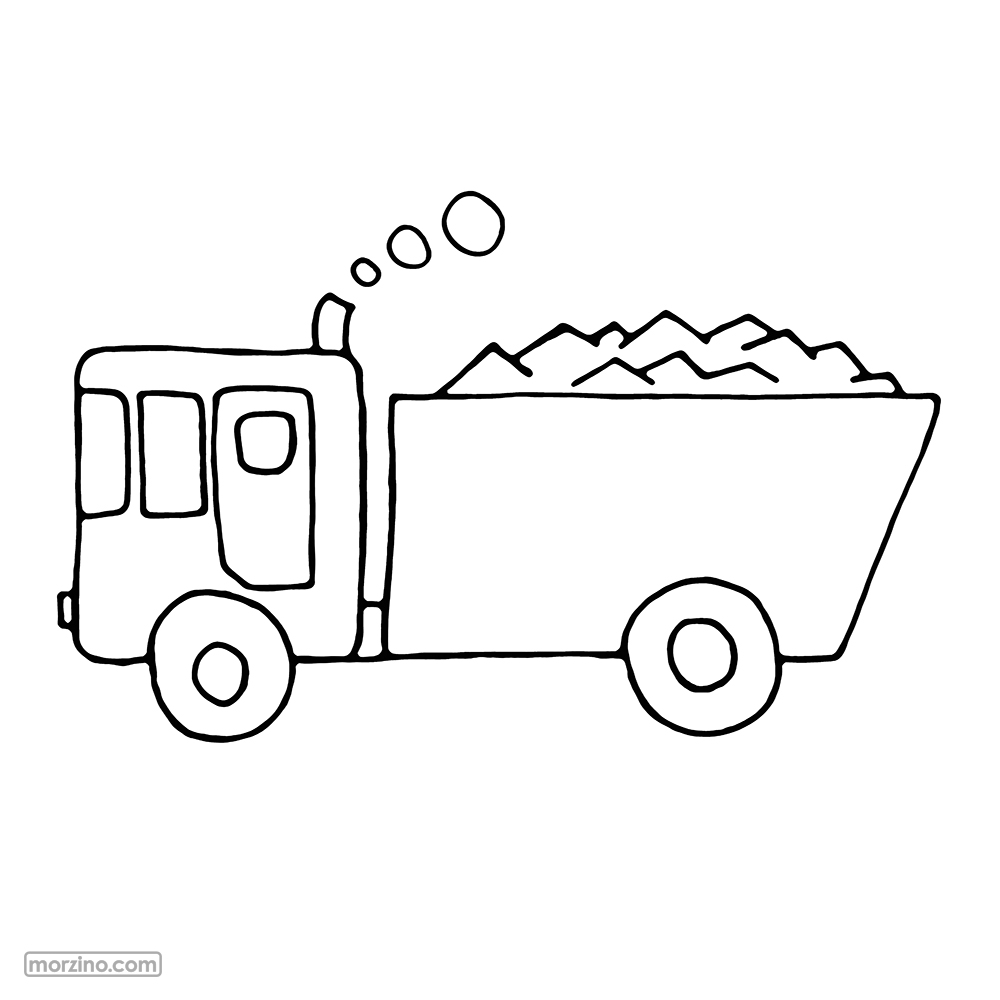 Ausmalbild: Lastwagen