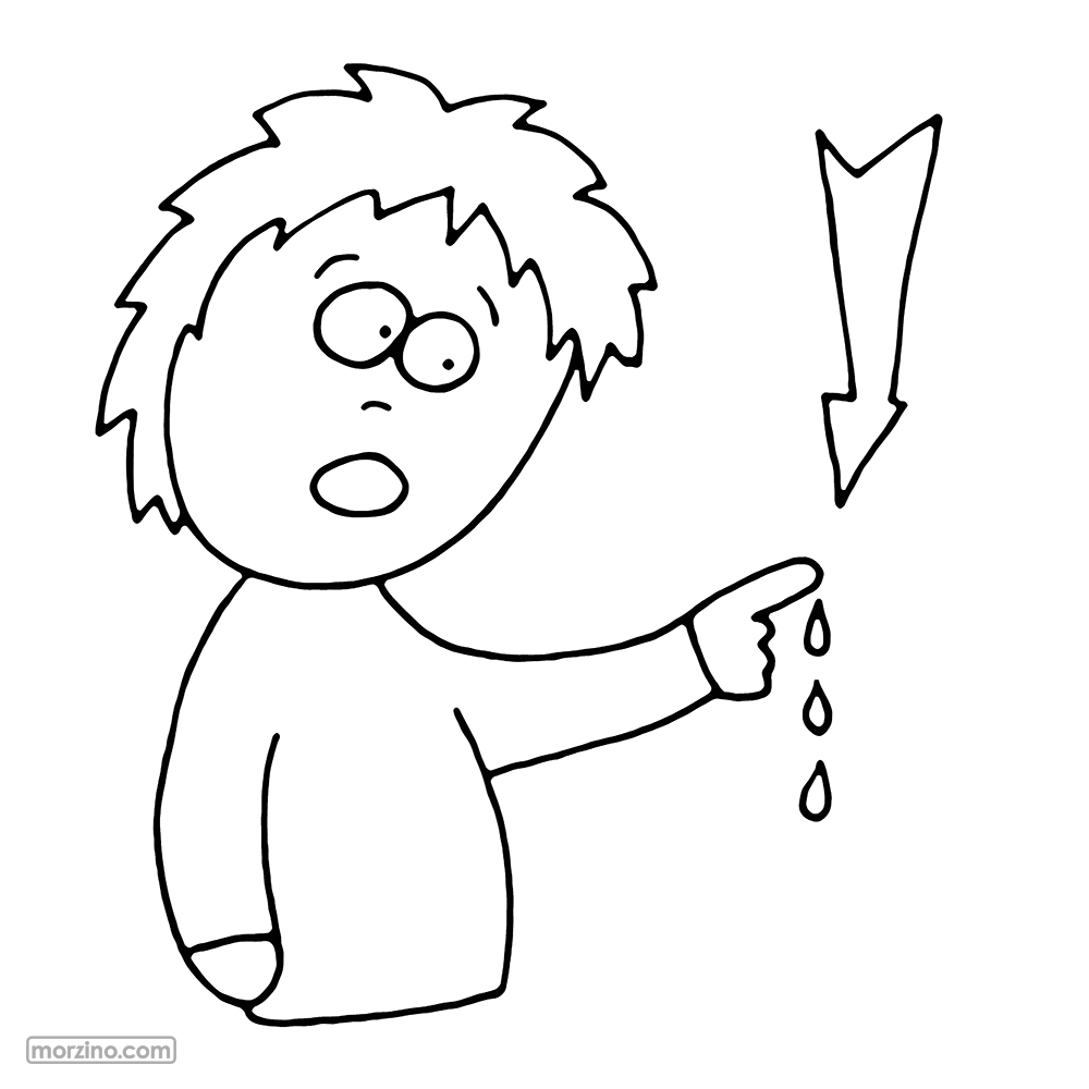 Ausmalbild: Ich blute