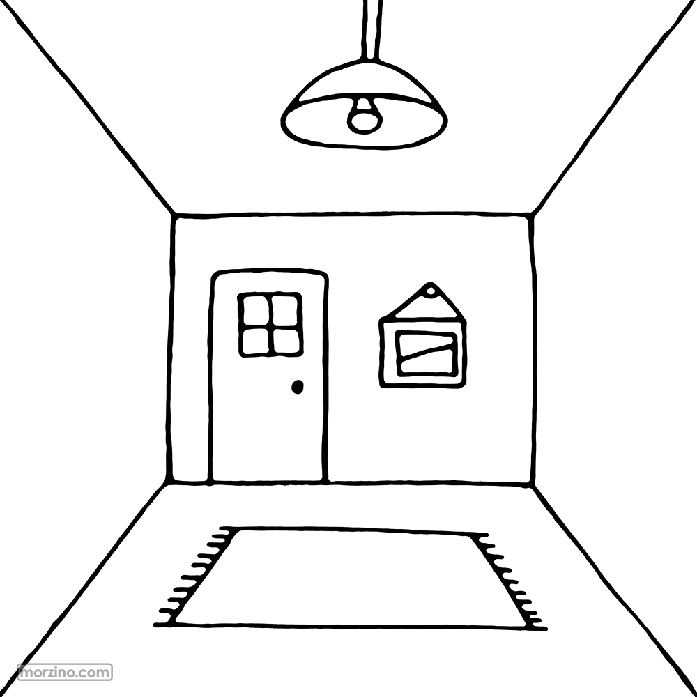 Ausmalbild: Zimmer