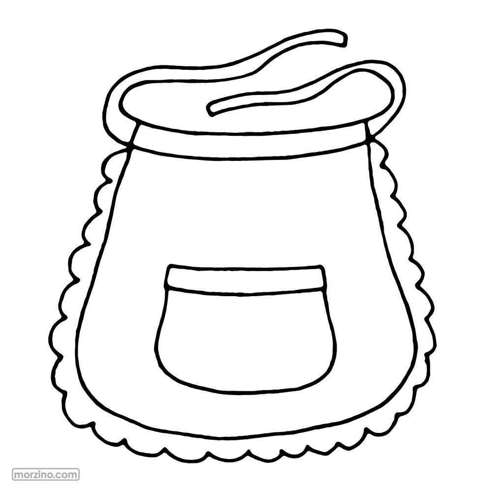 Ausmalbild: Schürze