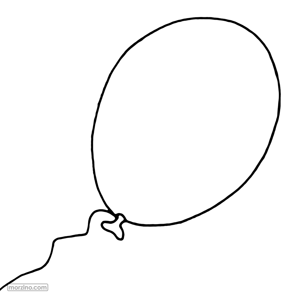 Ausmalbild: Luftballon