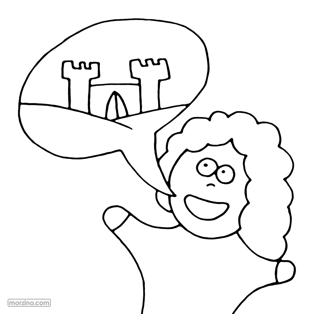 Ausmalbild: Ich erzähle