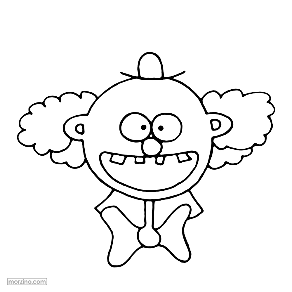 Ausmalbild: Clown