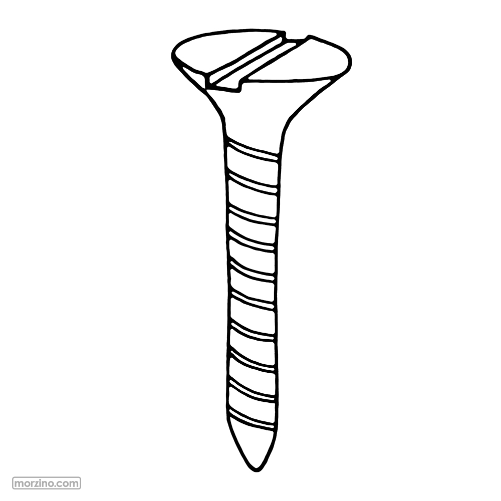 Ausmalbild: Schraube