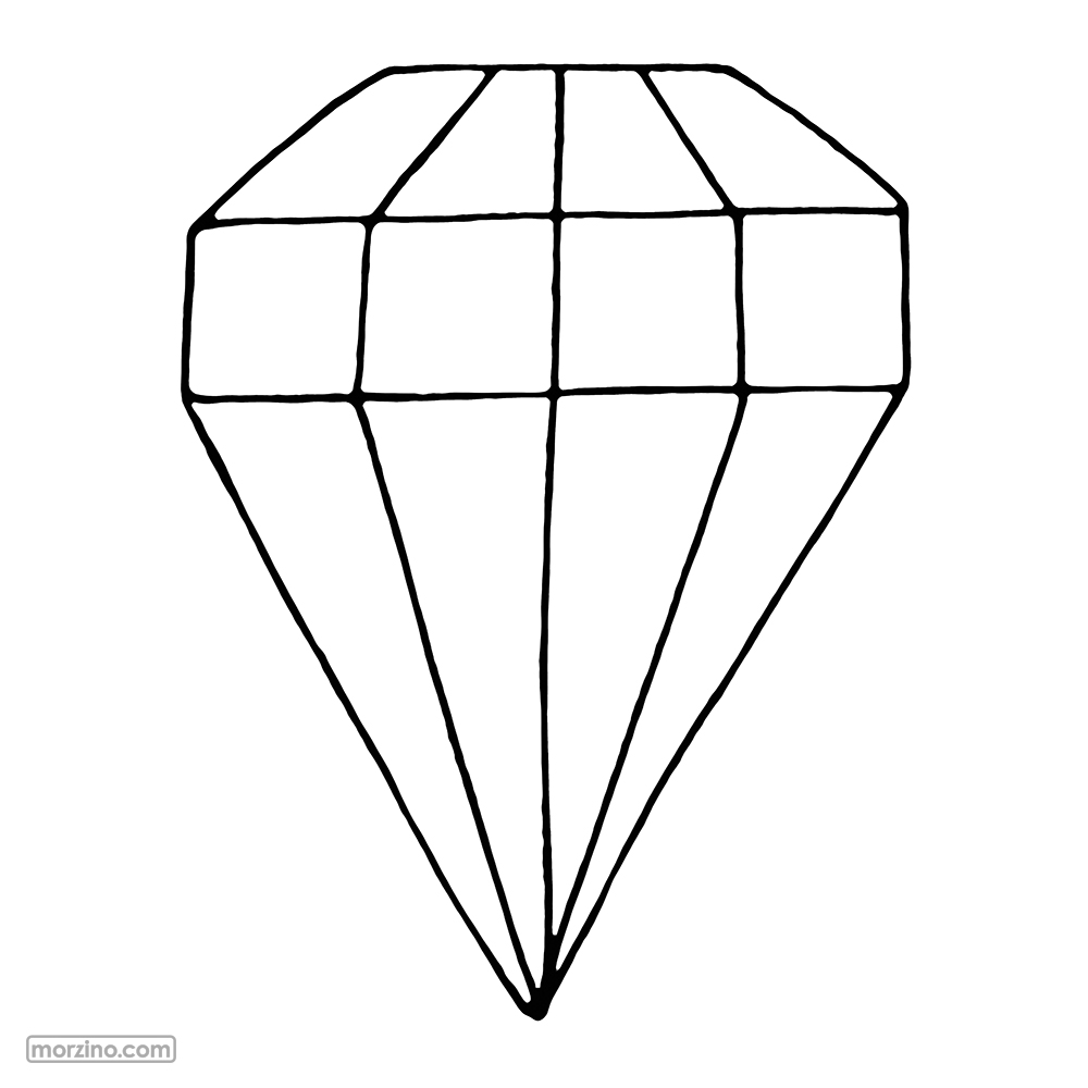 Ausmalbild: Diamant