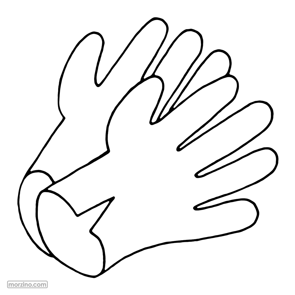 Ausmalbild: Handschuh