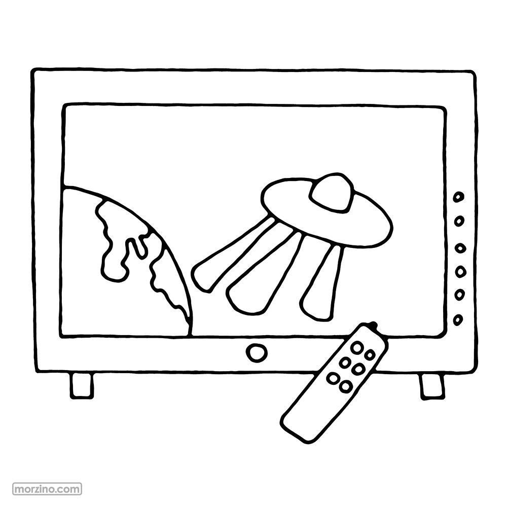 Ausmalbild: Fernseher