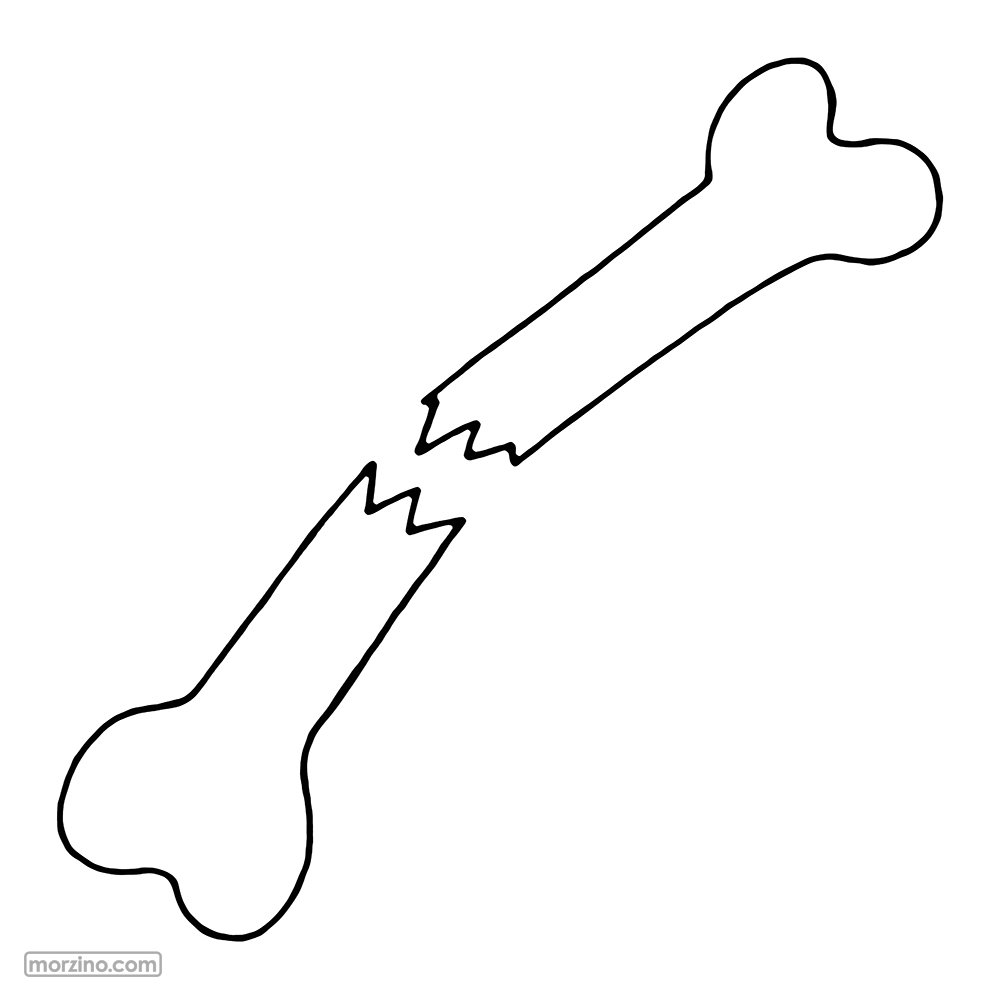 Ausmalbild: Gebrochen