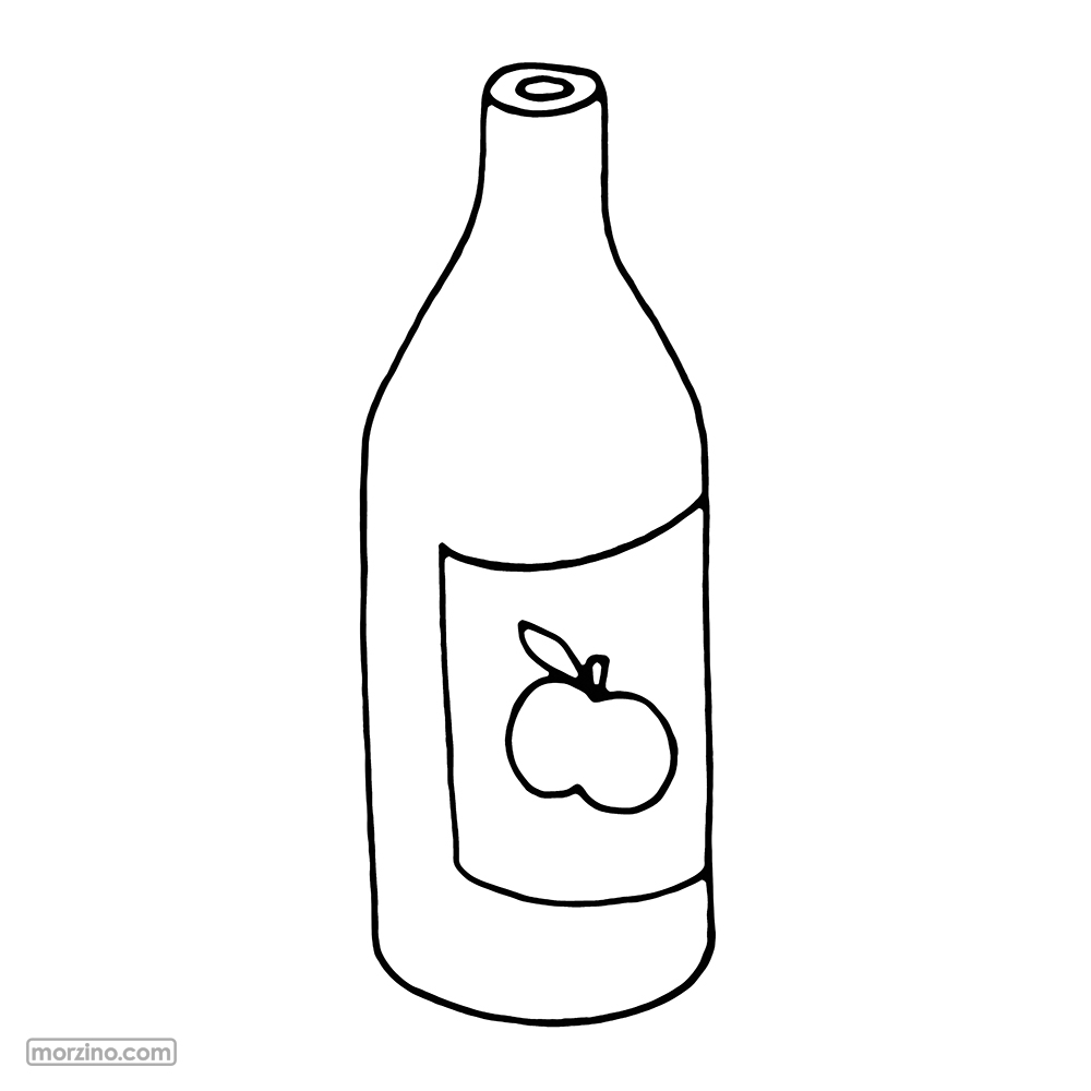 Ausmalbild: Apfelsaft