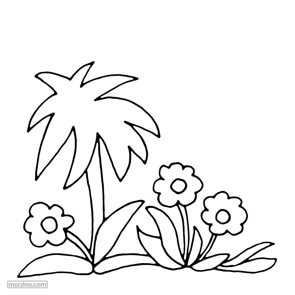 Ausmalbild: Pflanzen