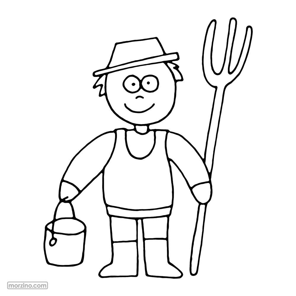 Ausmalbild: Mistgabel