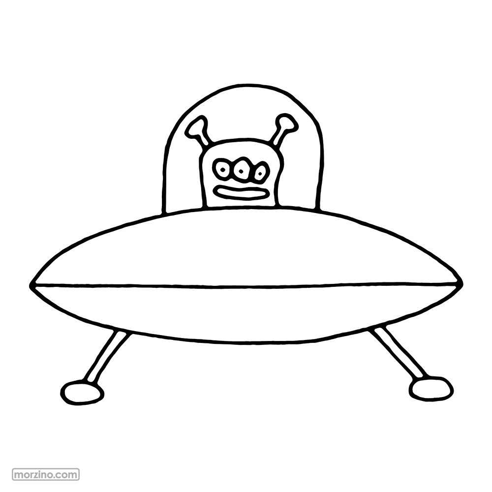 Ausmalbild: UFO