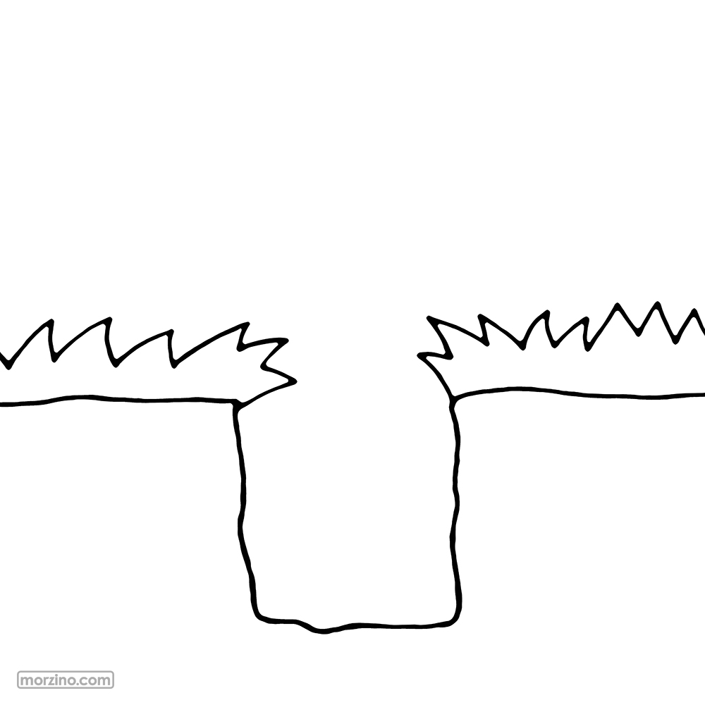 Ausmalbild: Wassergraben