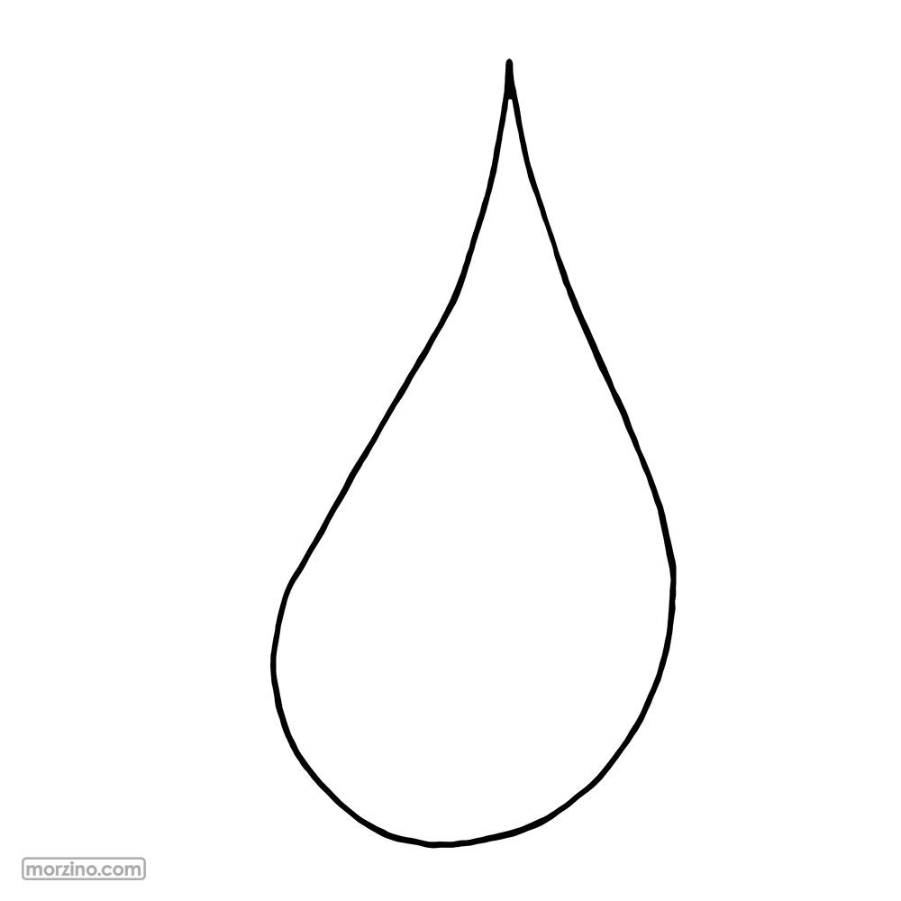 Ausmalbild: Tropfen