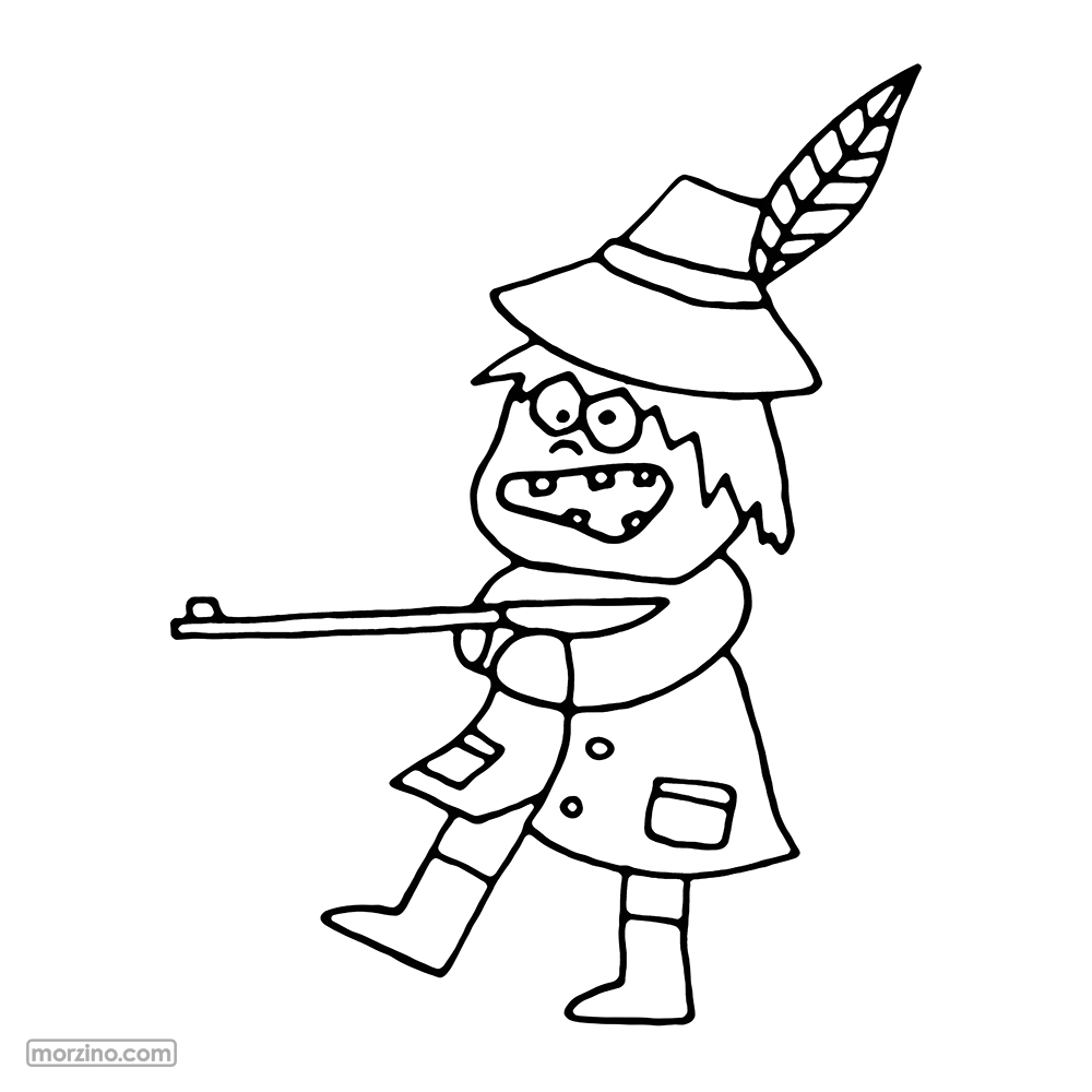 Ausmalbild: Gewehr
