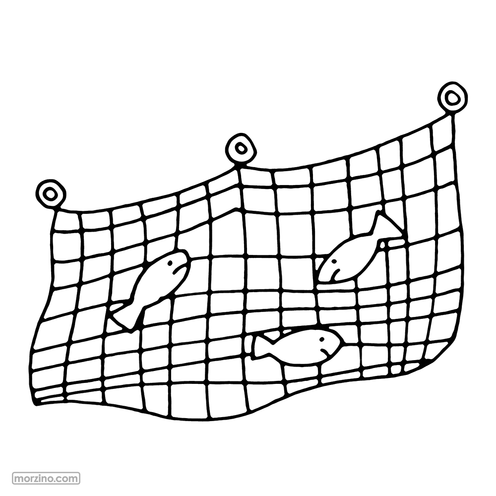 Ausmalbild: Fische