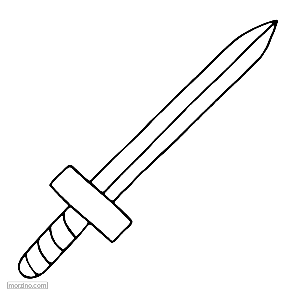 Ausmalbild: Schwert