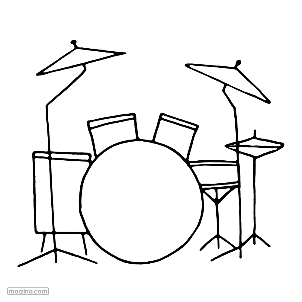 Ausmalbild: Schlagzeug