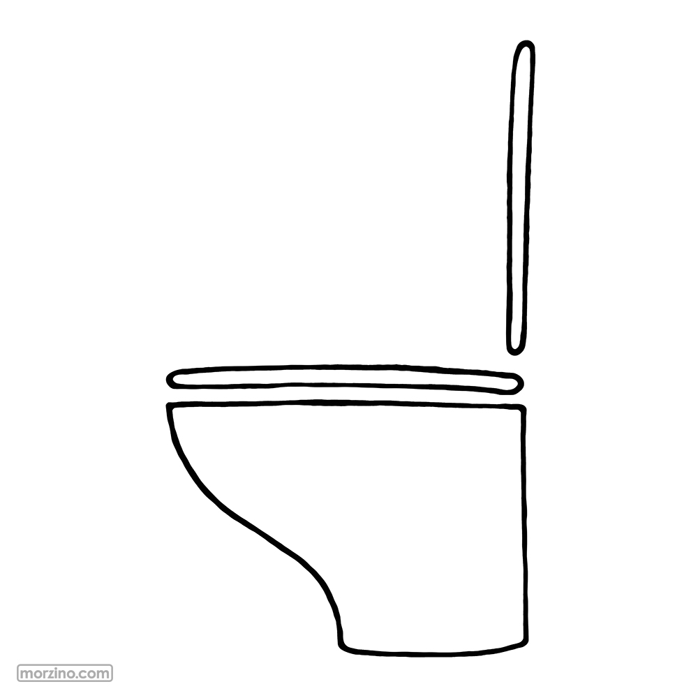 Ausmalbild: Toilette