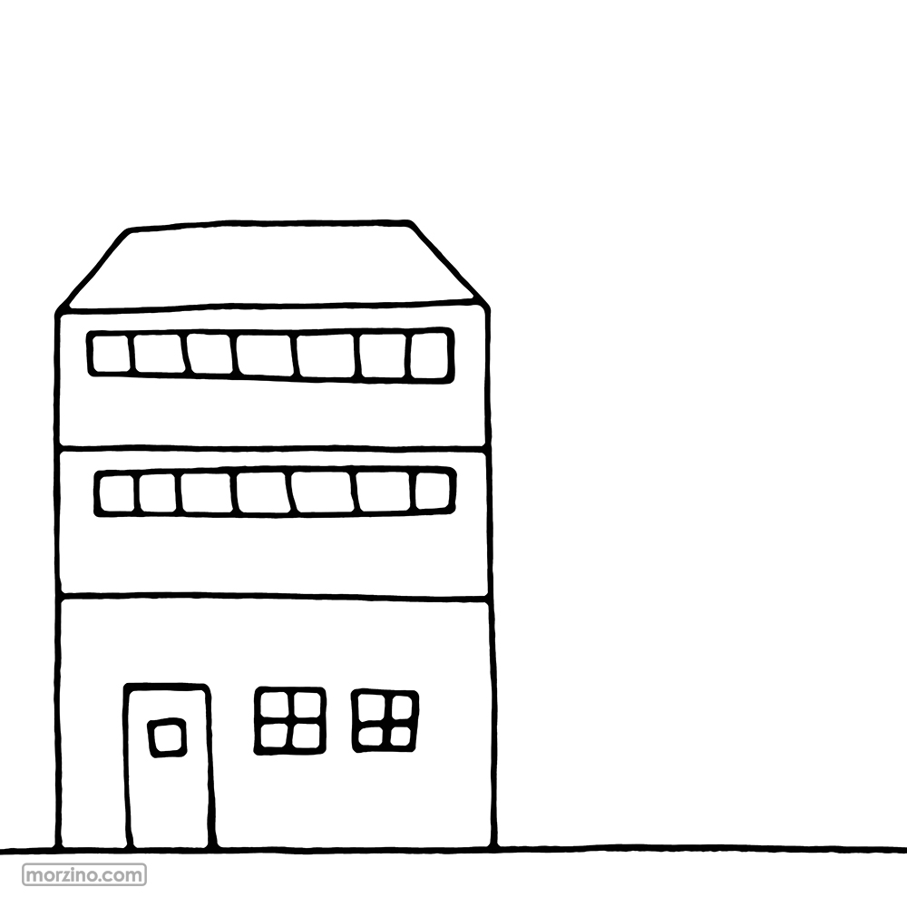 Ausmalbild: Stockwerk