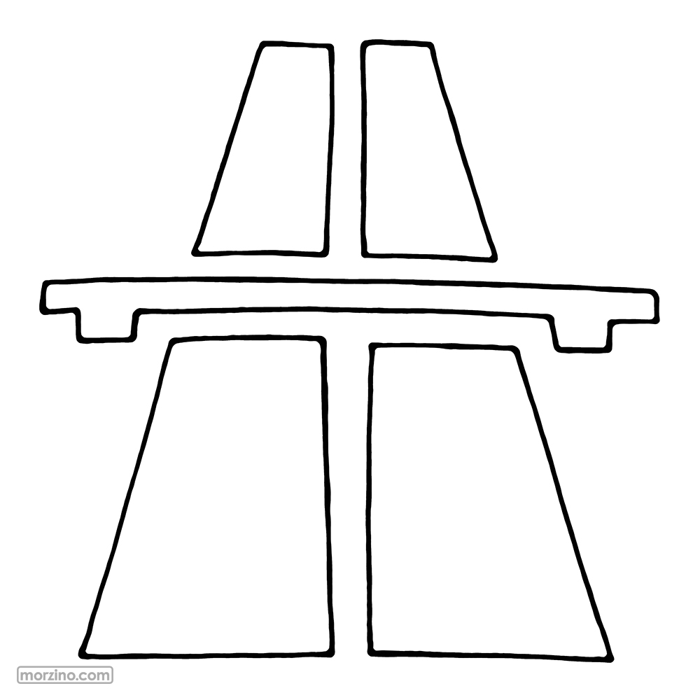 Ausmalbild: Autobahn