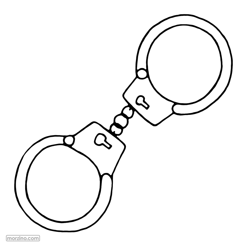 Ausmalbild: Handschellen