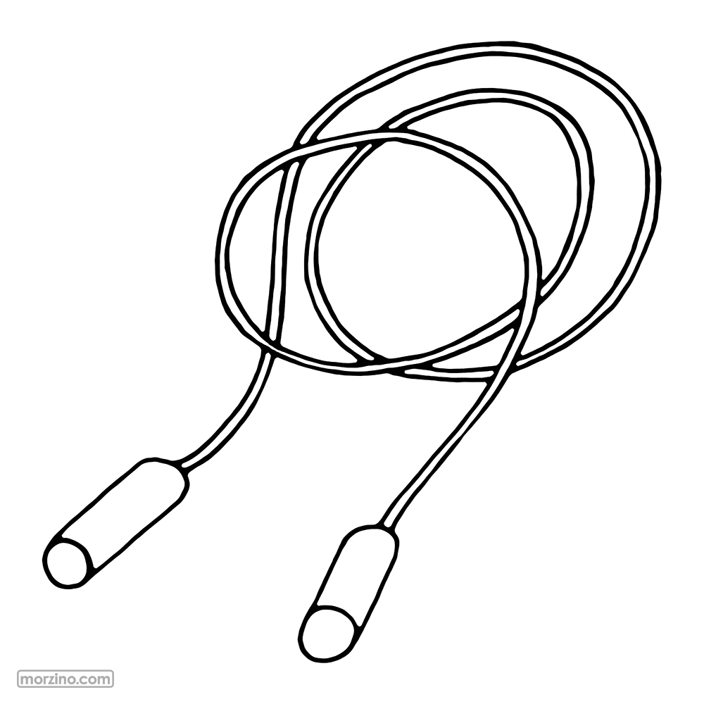 Ausmalbild: Springseil