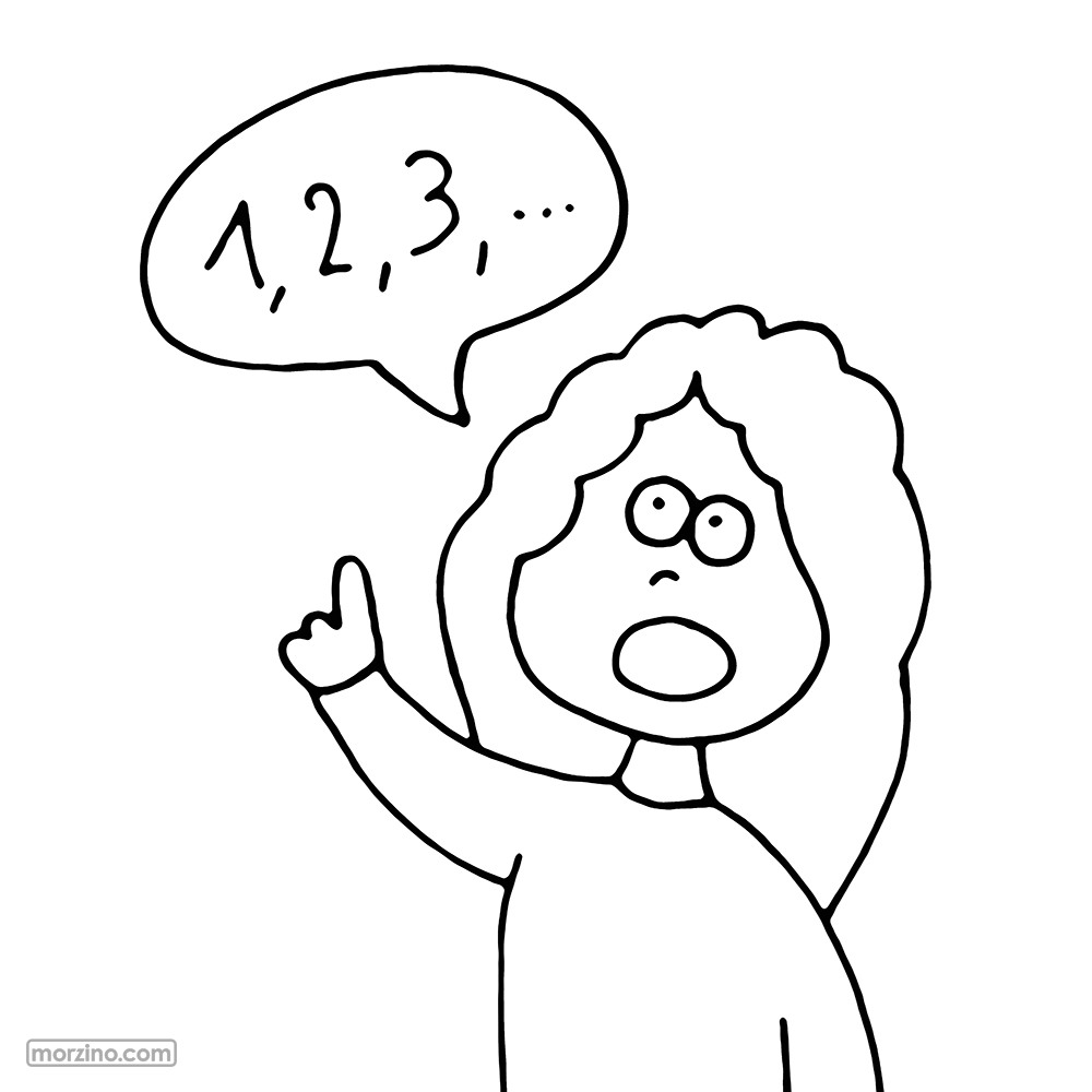 Ausmalbild: Ich zähle