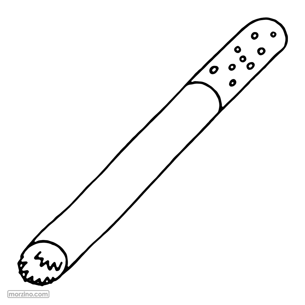 Ausmalbild: Zigarette