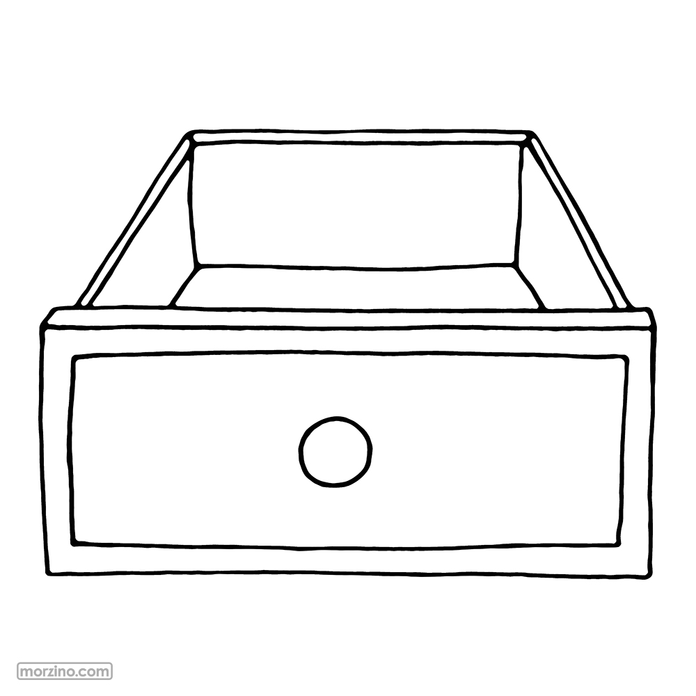 Ausmalbild: Schublade