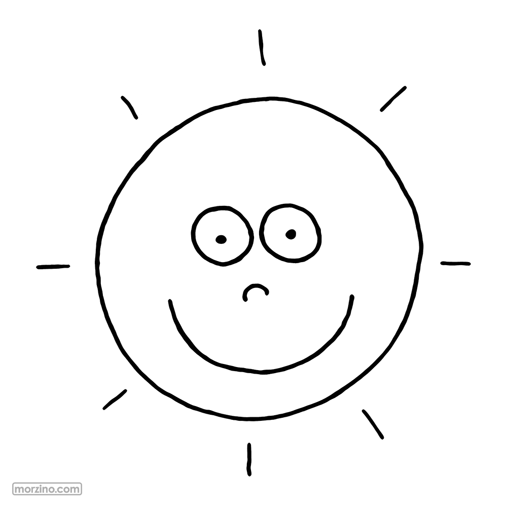 Ausmalbild: Sonne