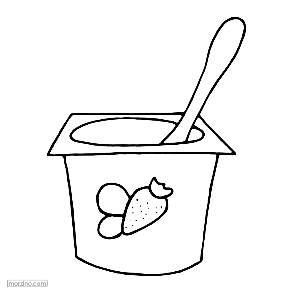 Ausmalbild: Yogurt