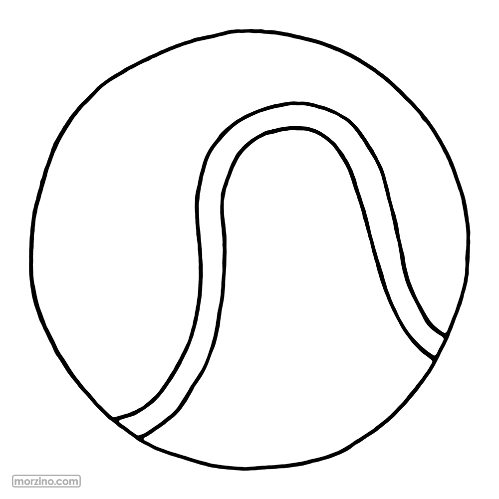 Ausmalbild: Tennisball