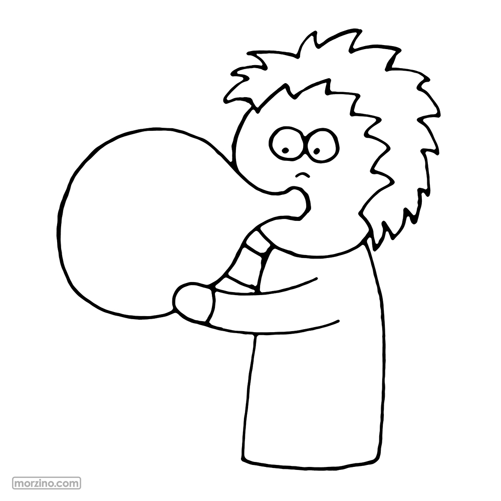 Ausmalbild: Luftballon