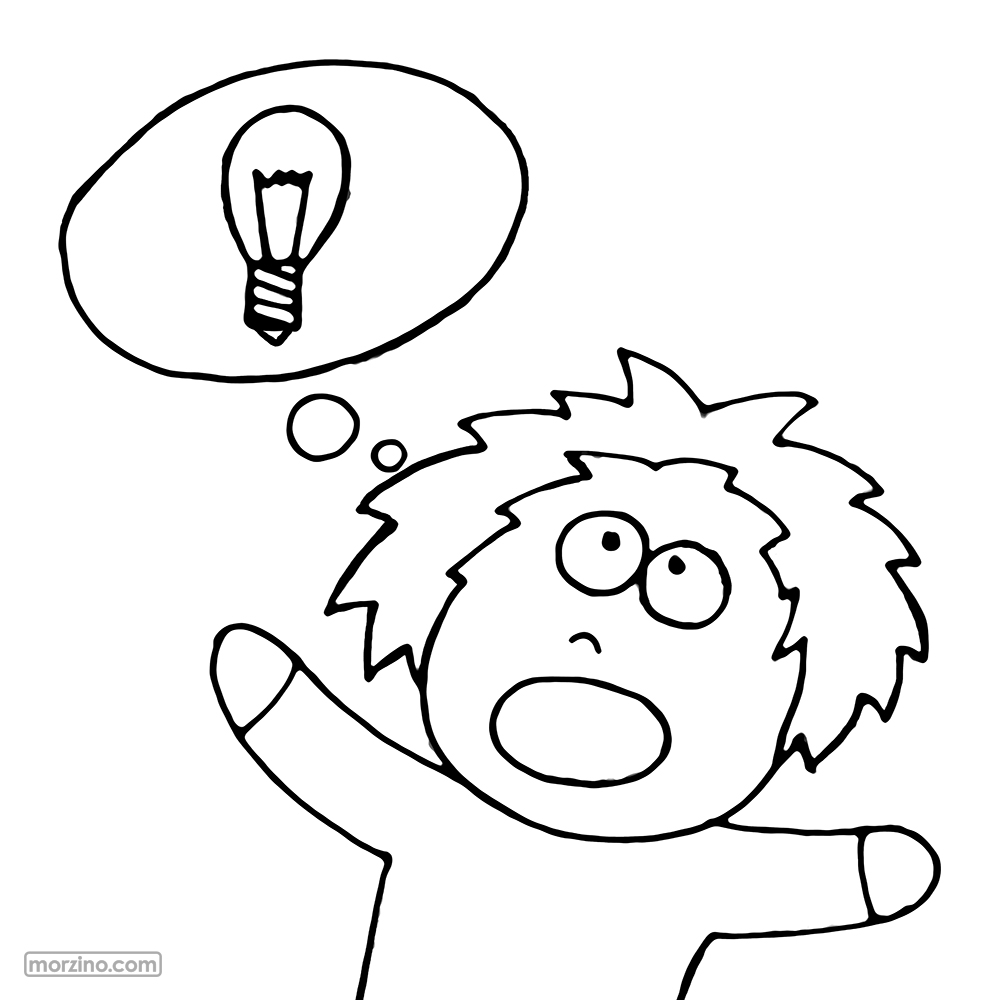 Ausmalbild: Ich denke