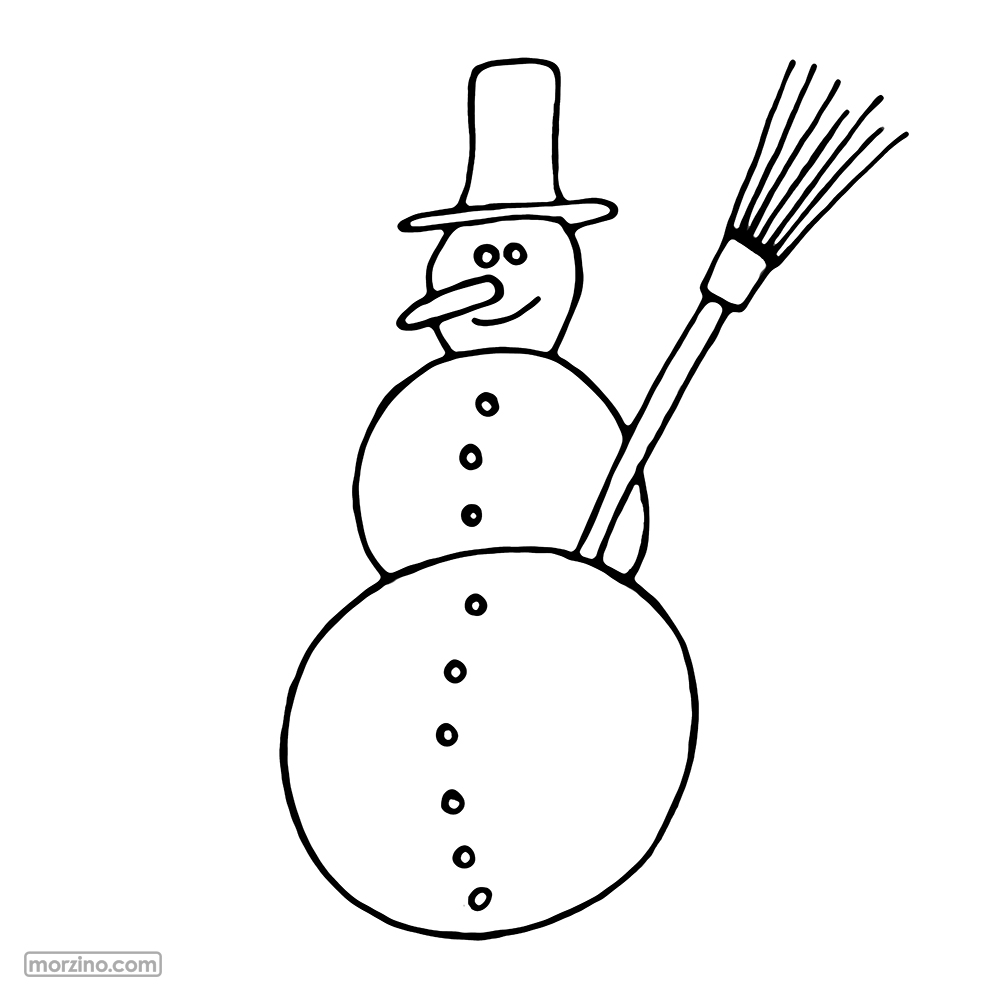 Ausmalbild: Schneemann
