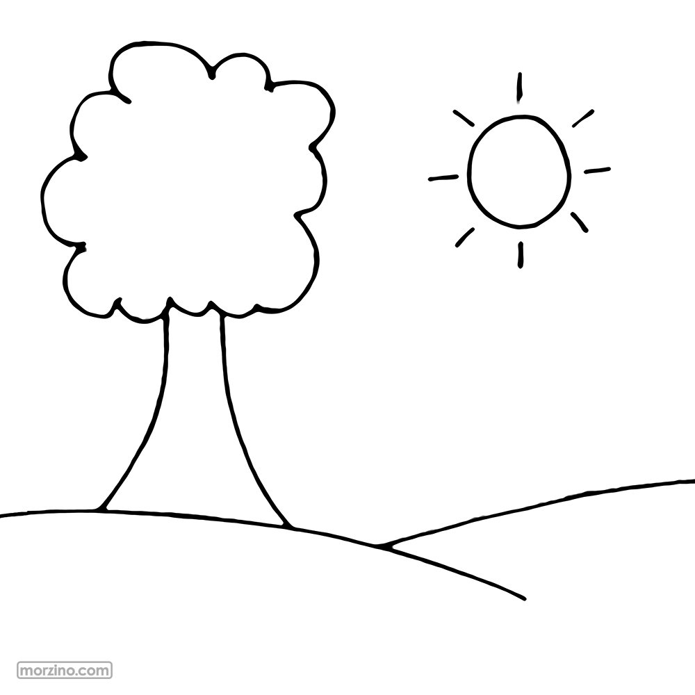 Ausmalbild: Sommer