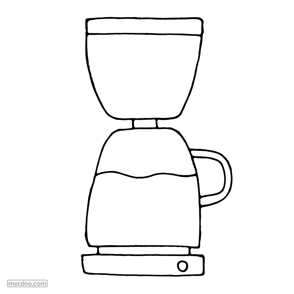 Ausmalbild: Kaffee