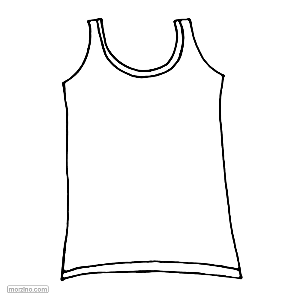 Ausmalbild: Unterhemd