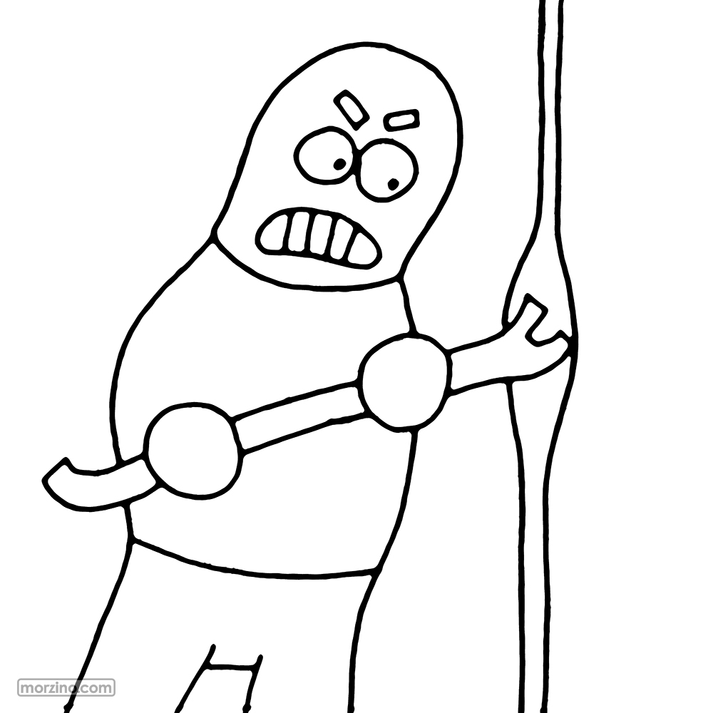 Ausmalbild: Ich breche ein