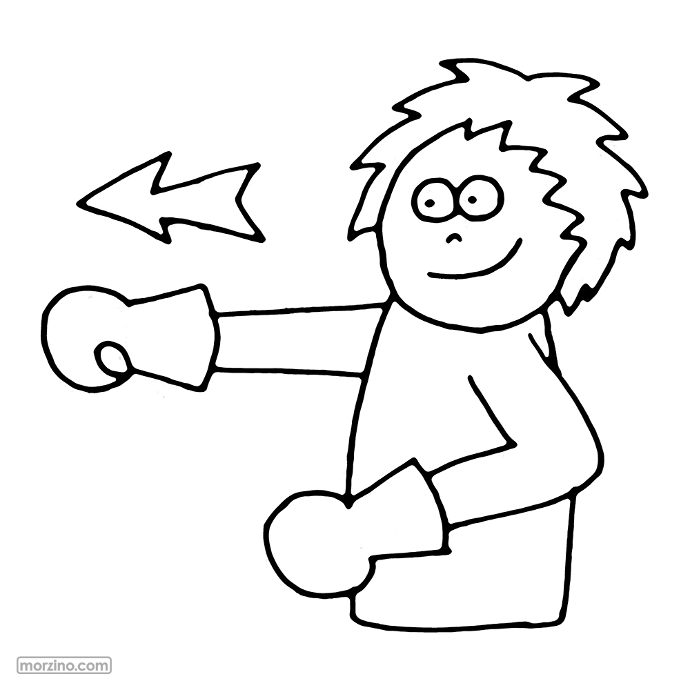 Ausmalbild: Boxhandschuh