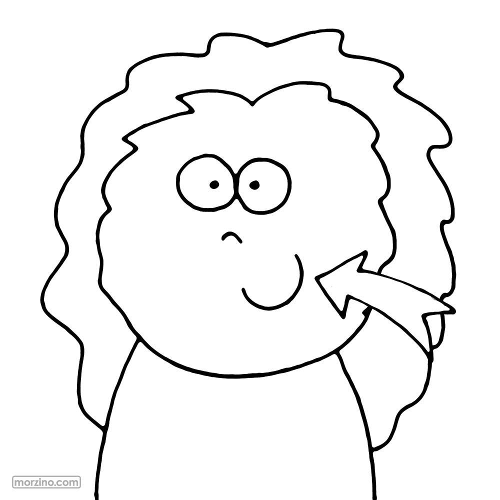 Ausmolbild: Ech grinsen