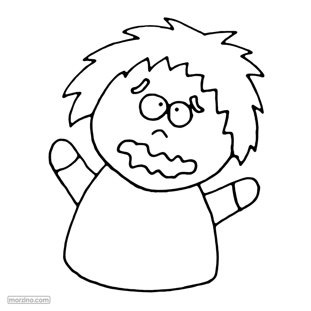 Ausmalbild: Ich jammere