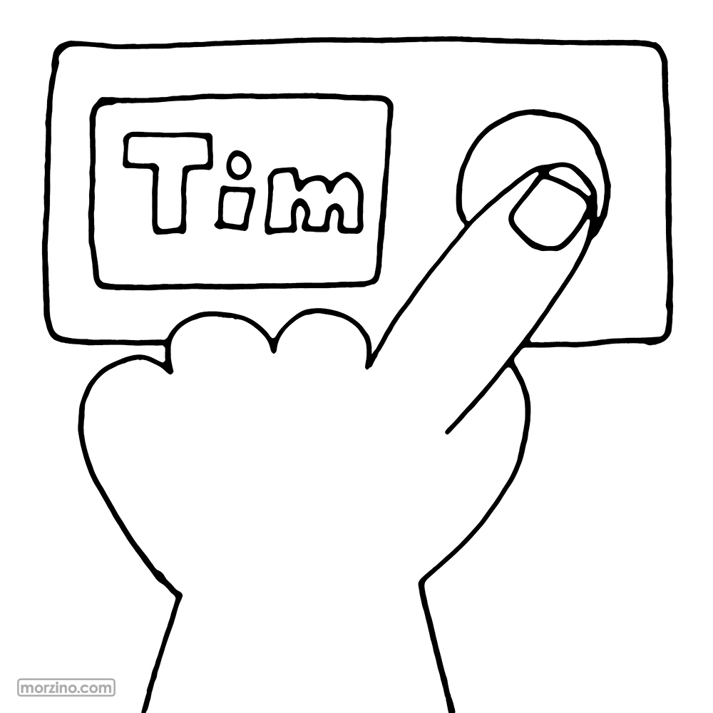 Ausmalbild: Ich klingele