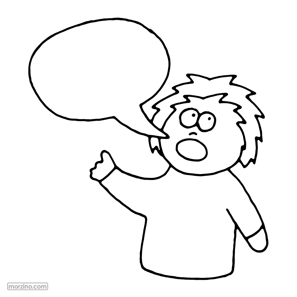 Ausmalbild: Ich sage